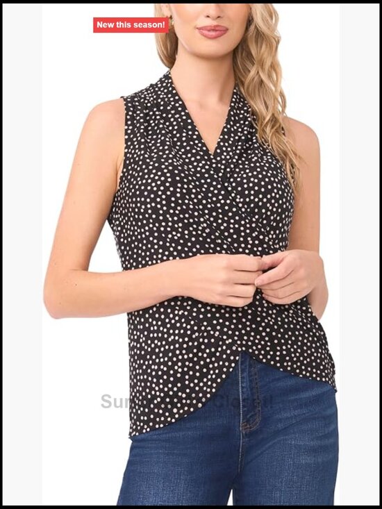Tops - Vince Camuto Front Cross Over Wrap Tank Top Sleeveless